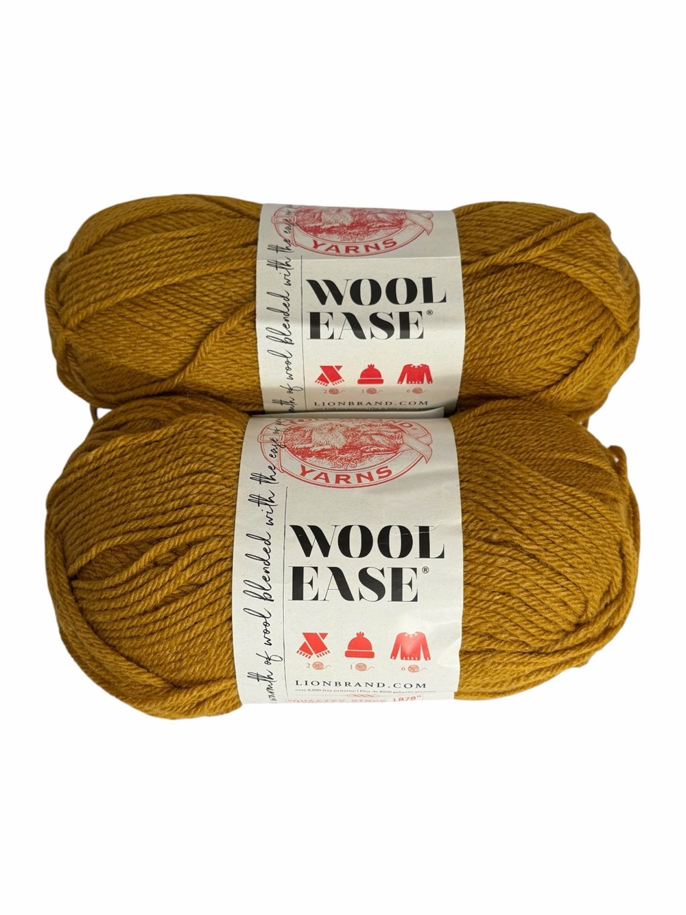 Lion Brand Wool-Ease Yarn Arrowwood | Lot of 2 New Skeins | 80% Acrylic 20% Wool